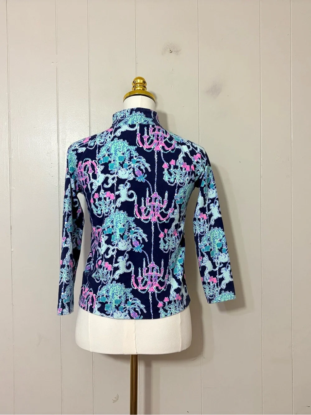 Lilly Pulitzer Kids Skipper Popover Monkey Trouble Jacket XL 14/16